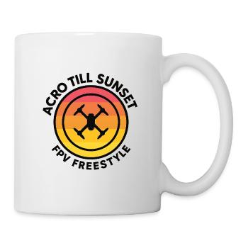 Akro jusqu’au coucher du soleil Conception FPV - Mug blanc - blanc - Droite