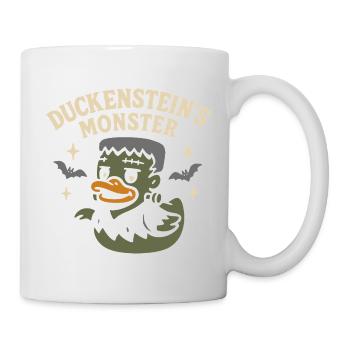 "Duckenstein's Monster" Rubber Duck Motif with Saying - Mug - white - Right