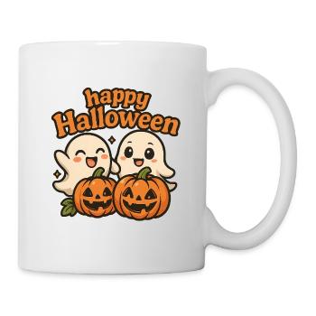 Niedliche Geister Halloween Design - Tasse - Weiß - Rechts
