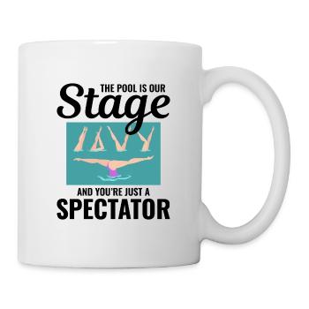Synchronschwimmer-Wasservorführung - Tasse - Weiß - Rechts