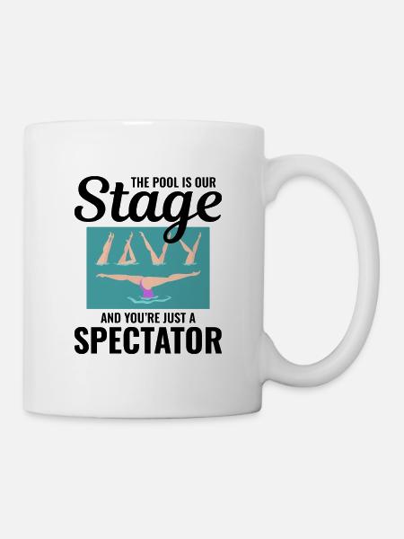 Synchronschwimmer-Wasservorführung - Tasse - Weiß