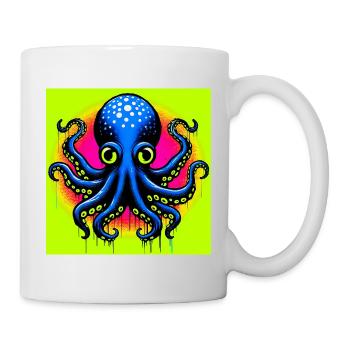 Krake - Tasse - Weiß - Rechts