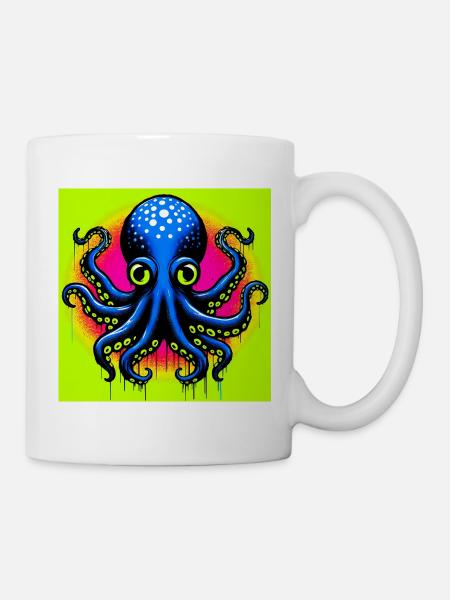 Krake - Tasse - Weiß