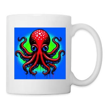 Pieuvre - Mug blanc - blanc - Droite