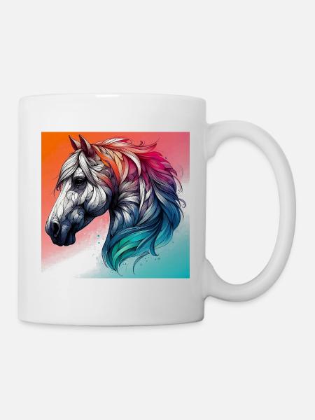Pferd - Tasse - Weiß