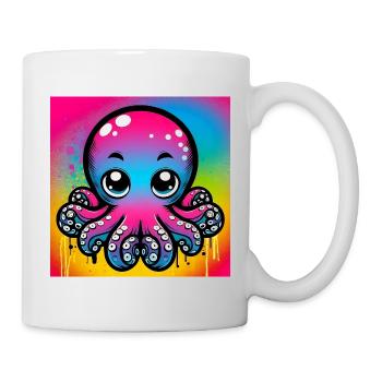 Pieuvre - Mug blanc - blanc - Droite