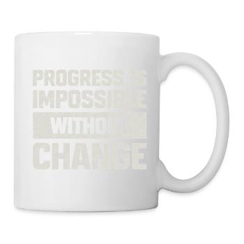 Motivational Quote on Gray Background Block Text - Mug - white - Right