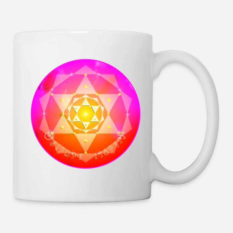 Kordulah Crystal Mandala - ElshaddaiShikaina - Mug - white