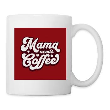 Maman a besoin de café Design amusant - Mug blanc - blanc - Droite