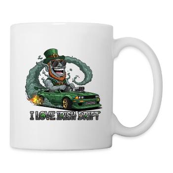 St. Patrick's Day Stunt Drifting Design - Mug - white - Right