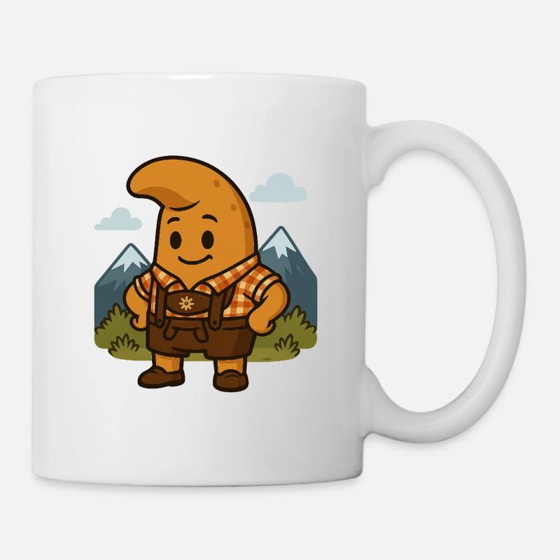 Lederhosen Kipferl - Tasse - Weiß