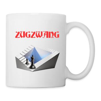ZUGZWANG, Echecs, stratégie et art optique - Mug blanc - blanc - Droite