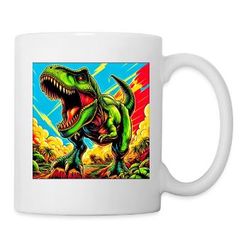 Dinosaurier - Tasse - Weiß - Rechts
