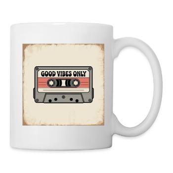 Cassette with inscription - Mug - white - Right