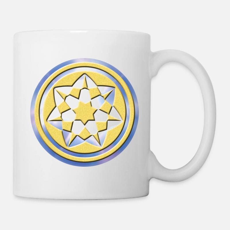 Geometrisches Kornkreis Muster - Tasse - Weiß