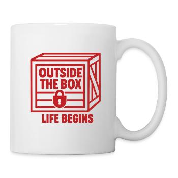 Hors des sentiers battus - la vie commence - Mug blanc - blanc - Droite