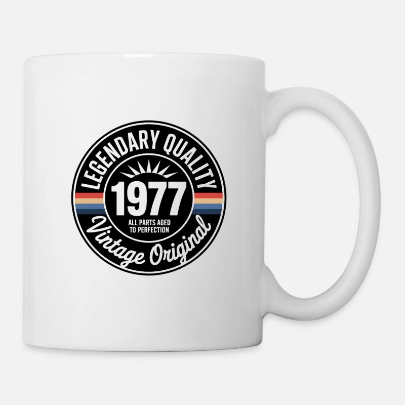 Millésime 1977 Logo de qualité - Mug blanc - blanc