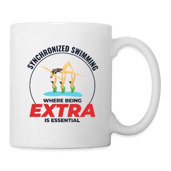 Natation synchronisée où être extra - Mug blanc - blanc - Droite