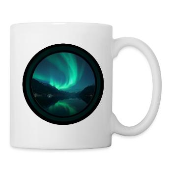 Northern Lights over Silent Fjord - Mug - white - Right