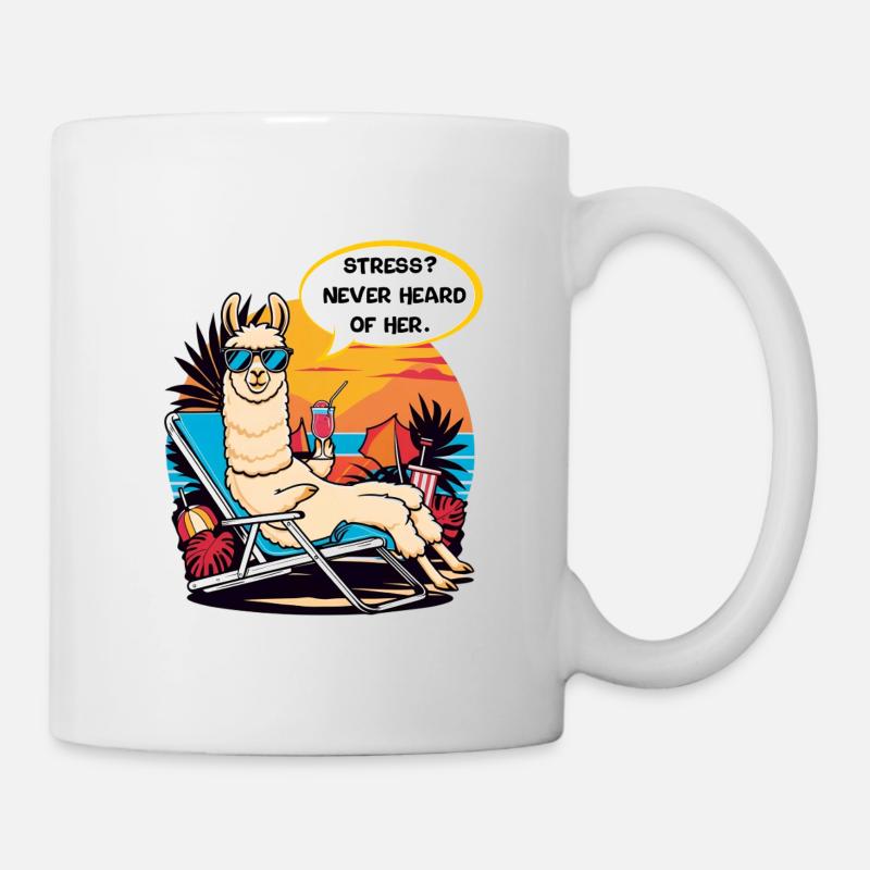 Stress? Never Heard of Her - Mug - white