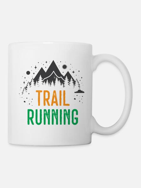 Trailrunning - Tasse - Weiß