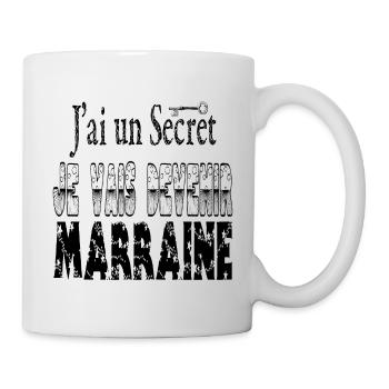 Ich habe ein Geheimnis: Ich werde Patentante - Tasse - Weiß - Rechts