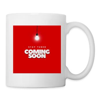 Bold Red Waiting Announcement Design - Mug - white - Right