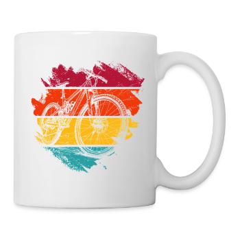 Retro Bike Wave Abstraktes Design - Tasse - Weiß - Rechts