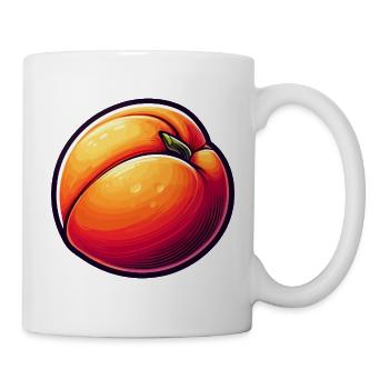 Peach Illustration Vibrant Nature Art - Mug - white - Right