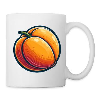 Colorful and Dynamic Illustrated Apricot - Mug - white - Right