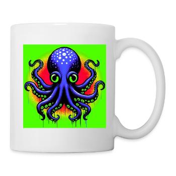 Pieuvre - Mug blanc - blanc - Droite