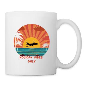 Sunset Airplane Vacation Design - Mug - white - Right