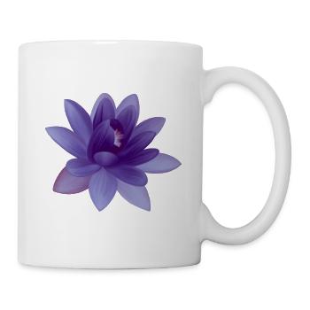 Blumen-Illustration - Tasse - Weiß - Rechts
