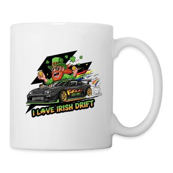 Irisches Drift Celebration T-Shirt - Tasse - Weiß - Rechts