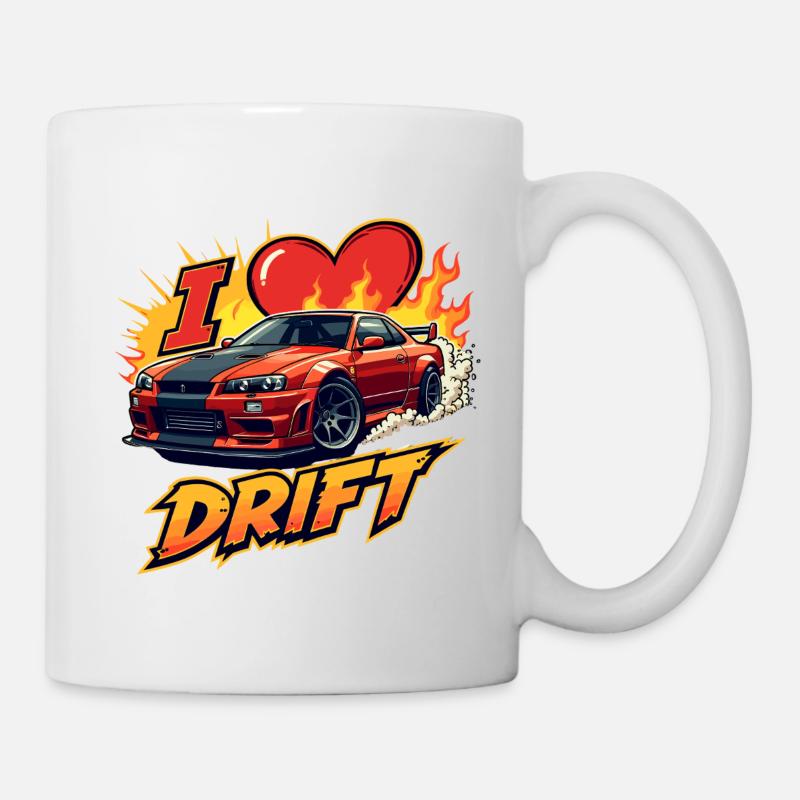 Speedster Drift Car Illustration - Mug - white
