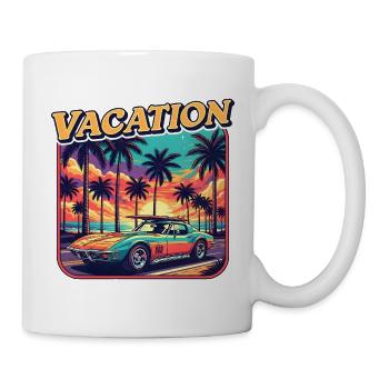 Classic Car at Sunset - Mug - white - Right