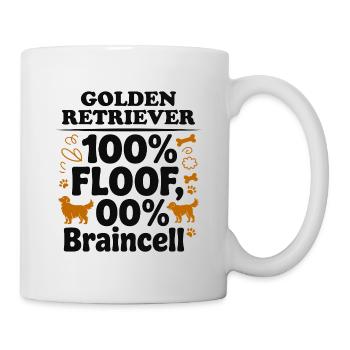 Golden Retriever 100% Floof Lustiger Hund Zitat - Tasse - Weiß - Rechts
