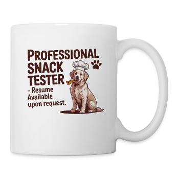 Professioneller Snacktester Lustiger Hundehumor - Tasse - Weiß - Rechts