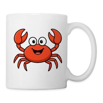 Homard de dessin animé joyeux - Mug blanc - blanc - Droite