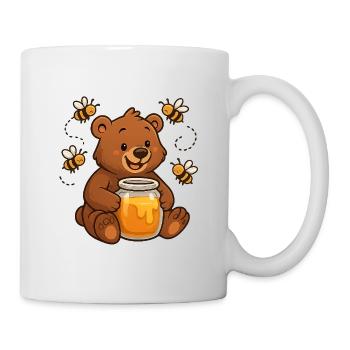 Cute Bear Honey Beekeeper Design - Mug - white - Right