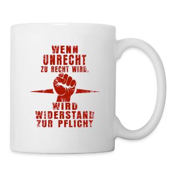 Rebellious Red – Grunge-Style Resistance - Mug - white - Right