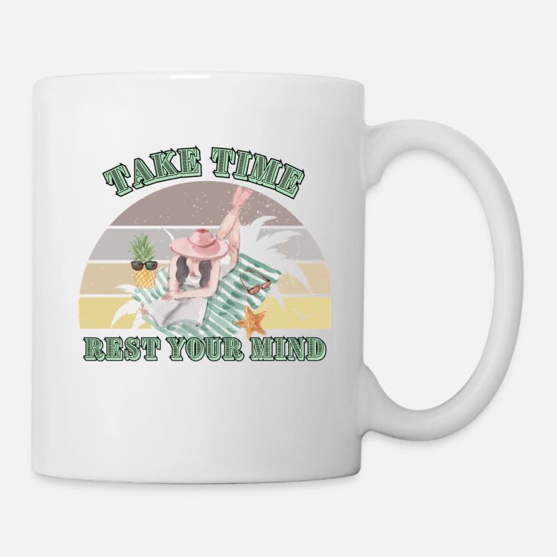 Relaxing summer break - Mug - white