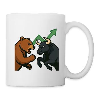 Bears and Bulls Fight Chart - Mug - white - Right
