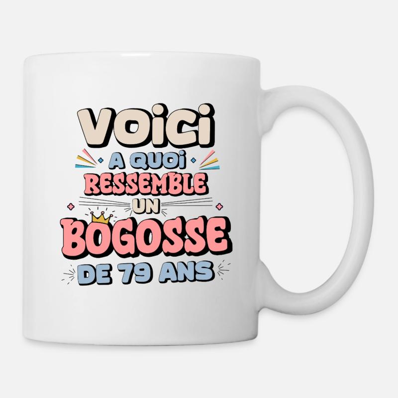 Humour Melancholique Anniversaire 79 Ans - Mug blanc - blanc