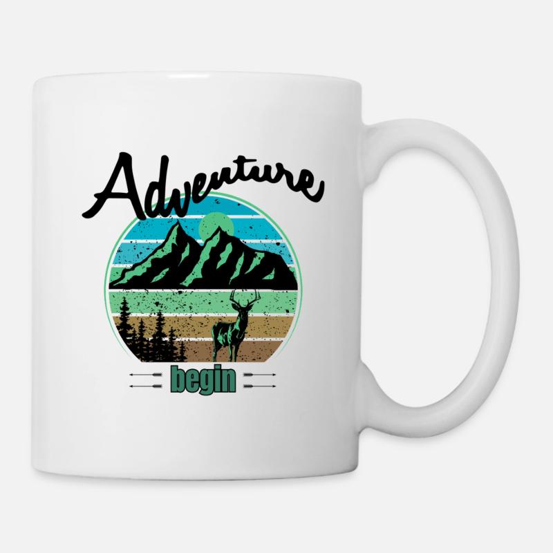 Mountains and deer wilderness - Mug - white