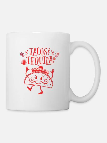 Tacos Tequila Illustration - Tasse - Weiß