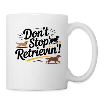 Jeu de mots pour les amoureux des chiens retrievers - Mug blanc - blanc - Droite