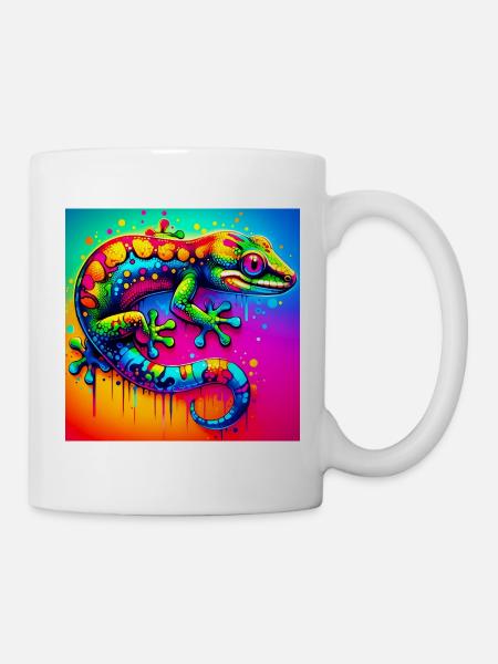 Gecko - Tasse - Weiß