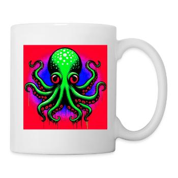 Pieuvre - Mug blanc - blanc - Droite