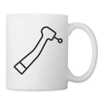 Dental Drill Line Icon – Dentist Tool Symbol - Mug - white - Right